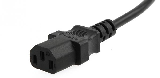 Estándar de Saa del cable eléctrico del aparato electrodoméstico de tres Pin modificado para requisitos particulares para el ordenador 0