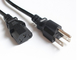 Cable de corriente alterna 10A 125V del diente del universal 3 del americano para de computadora personal con el conector del IEC C13 proveedor