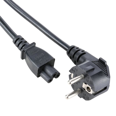 Cable de extensión negro del ordenador portátil del aparato electrodoméstico del cable eléctrico del VDE de la UE