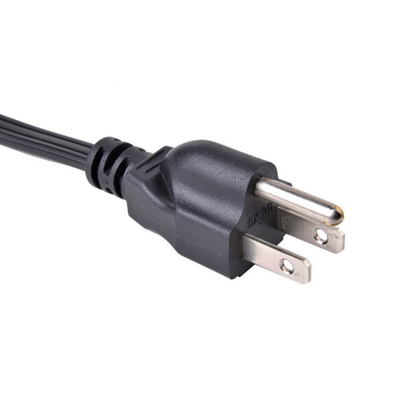 Cable seguro los 6ft de la longitud eléctrica SJT 18AWG del cable eléctrico de la UL de los E.E.U.U. 3Pin