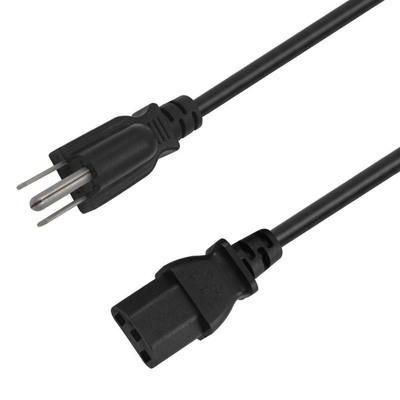 conector de la nema 5-15P IEC60320 C13 del cable eléctrico de la UL de los 80cm para el equipo de escritorio