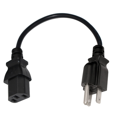 conector de la nema 5-15P IEC60320 C13 del cable eléctrico de la UL de los 80cm para el equipo de escritorio
