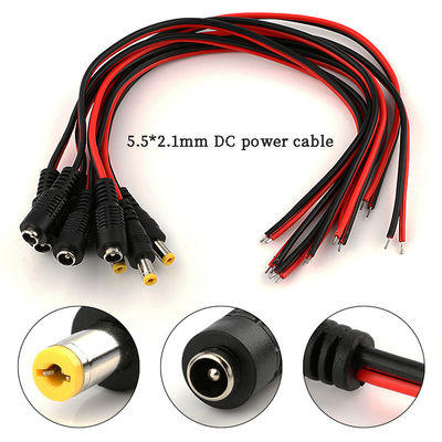 calidad  5.5x2.1mm DC Power Cord 1m 2m 3m Power Adapter Extension Cable For CCTV Camera fábrica