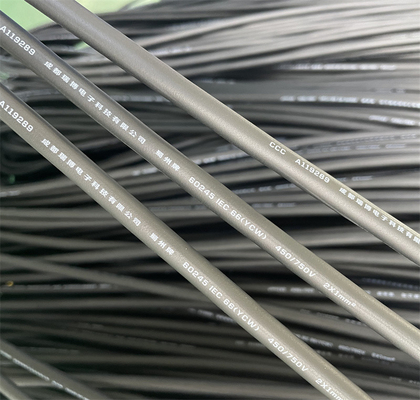 Conductor de cobre de goma del IEC 66 (YCW) 2*1m m del cable aislado del aislamiento el 200%