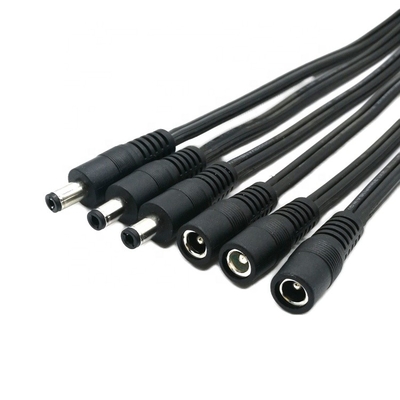 cable de extensión hembra-varón del cordón 5.5x2.5m m DC de la corriente continua de 12V 24V