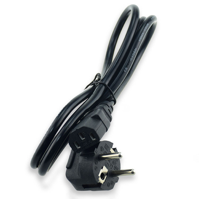 Extensión larga 2 Pin Plug de la prenda impermeable del cable eléctrico del VDE de la UE para el ordenador portátil