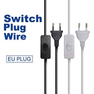 Interruptor impermeable europeo de Pin Power Cord With Inline del cable de transmisión de la extensión 2