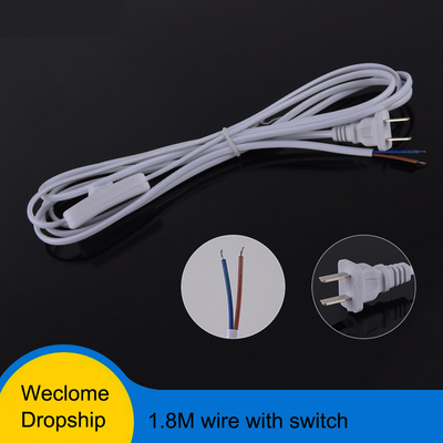 Interruptor impermeable europeo de Pin Power Cord With Inline del cable de transmisión de la extensión 2